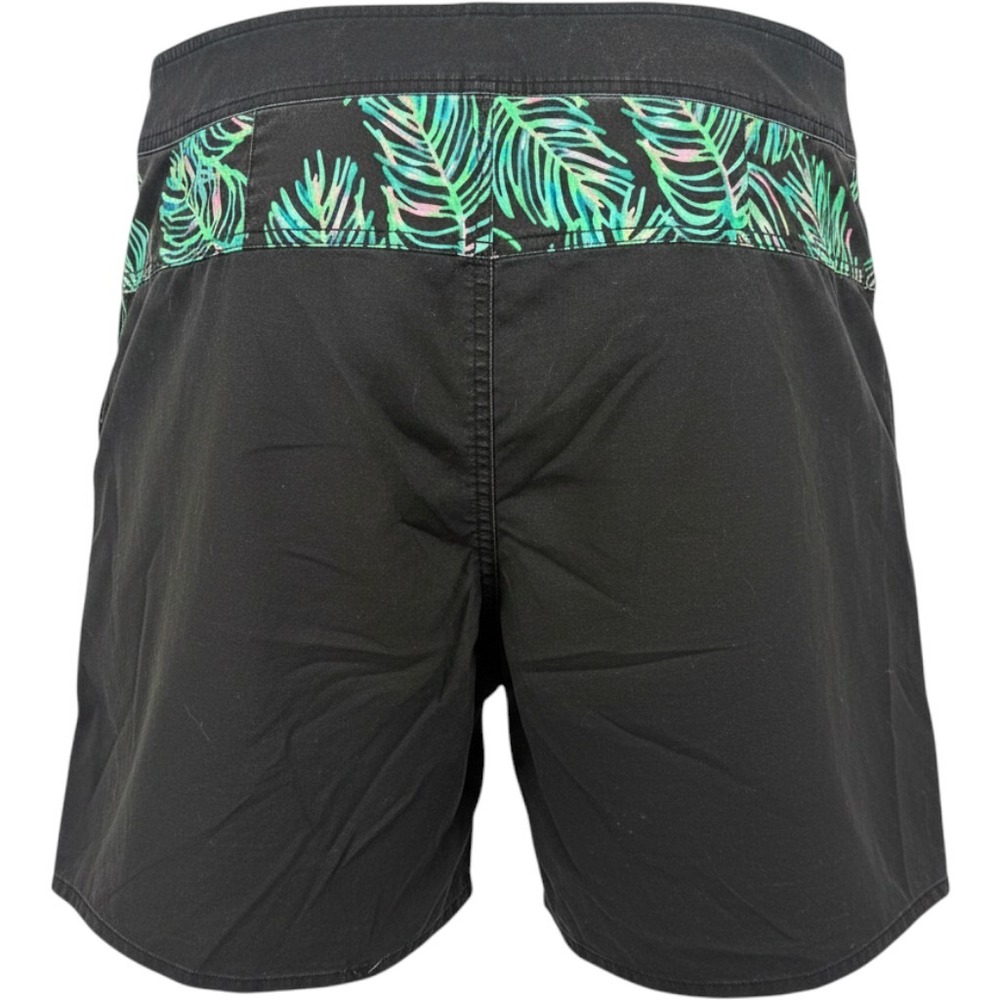 Chubbies Mens Board Shorts Size 36 Black Tropical Palm Leaf 7 Inch‎ Inseam NWT